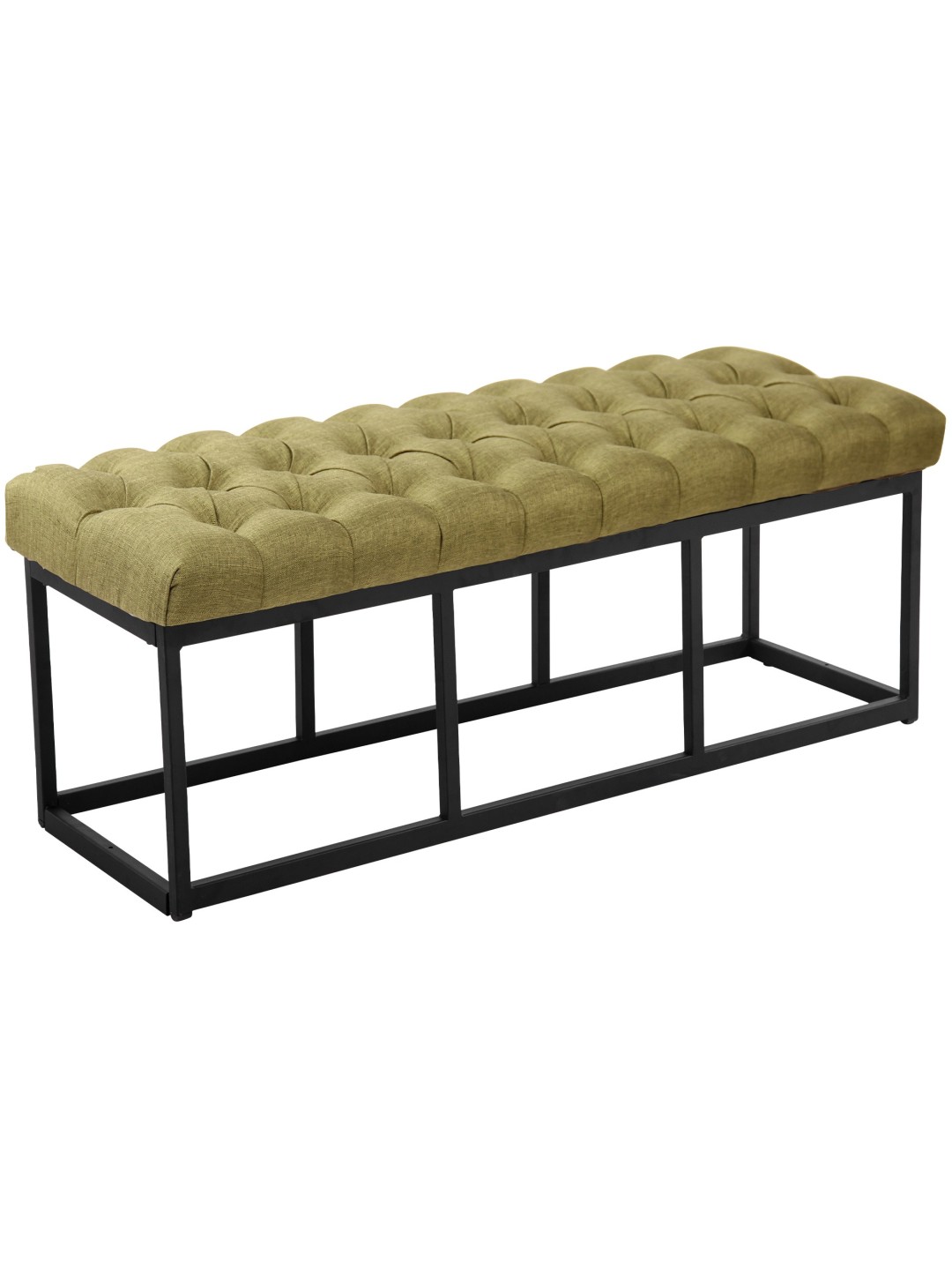 Banc Amun en tissu 120 cm, vert