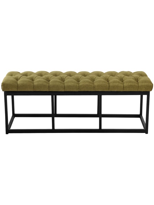 Banc Amun en tissu 120 cm, vert