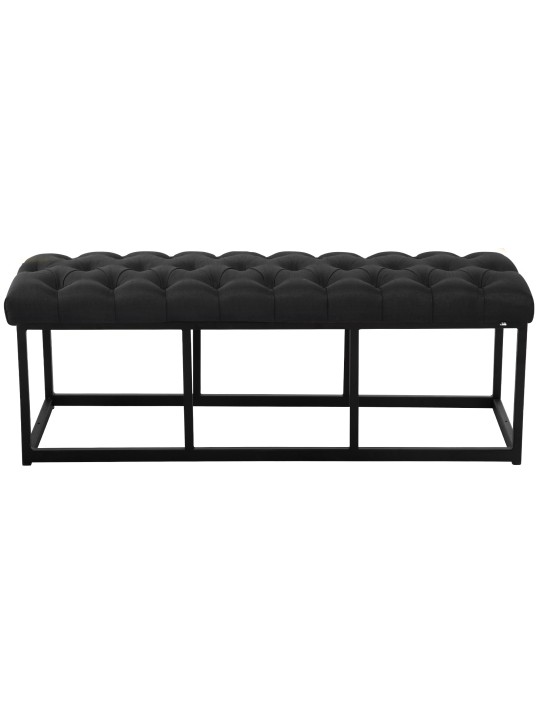 Banc Amun en tissu 120 cm, noir