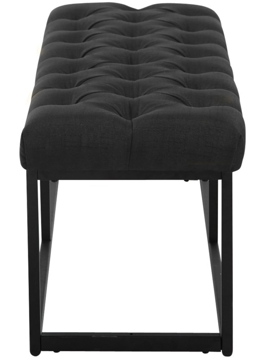 Banc Amun en tissu 120 cm, noir