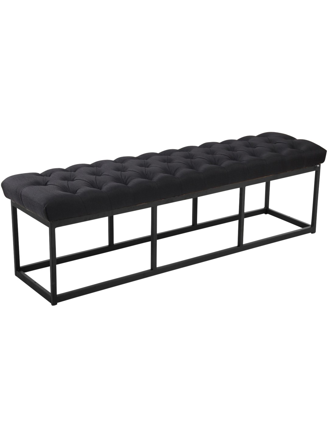 Banc Amun tissu 150 cm, noir