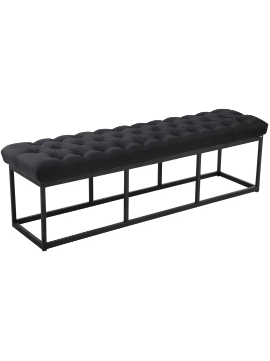 Banc Amun tissu 150 cm, noir