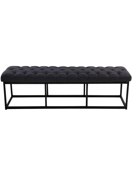 Banc Amun tissu 150 cm, noir