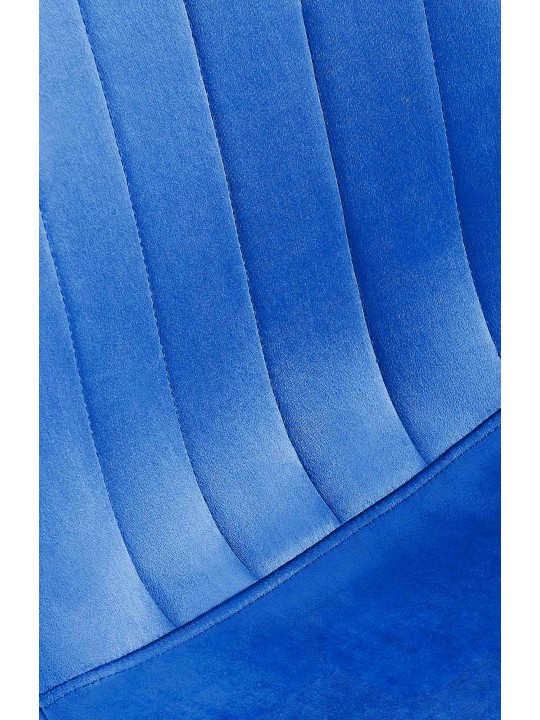 Chaise de salle à manger en velours Baxter, bleu