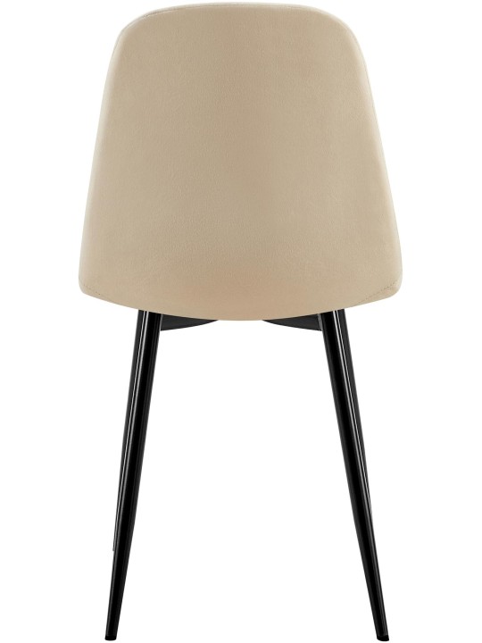 Chaise de salle à manger en velours Baxter, crème Chaise de salle à manger en velours Baxter, crème