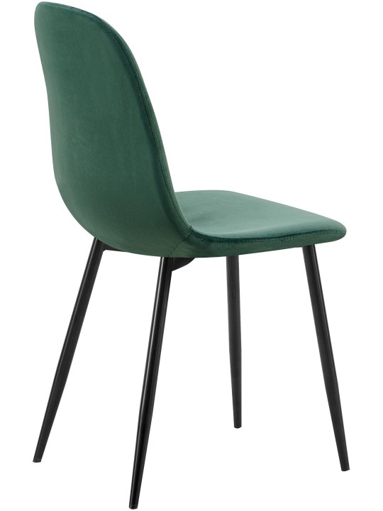 Chaise de salle à manger en velours Baxter, vert