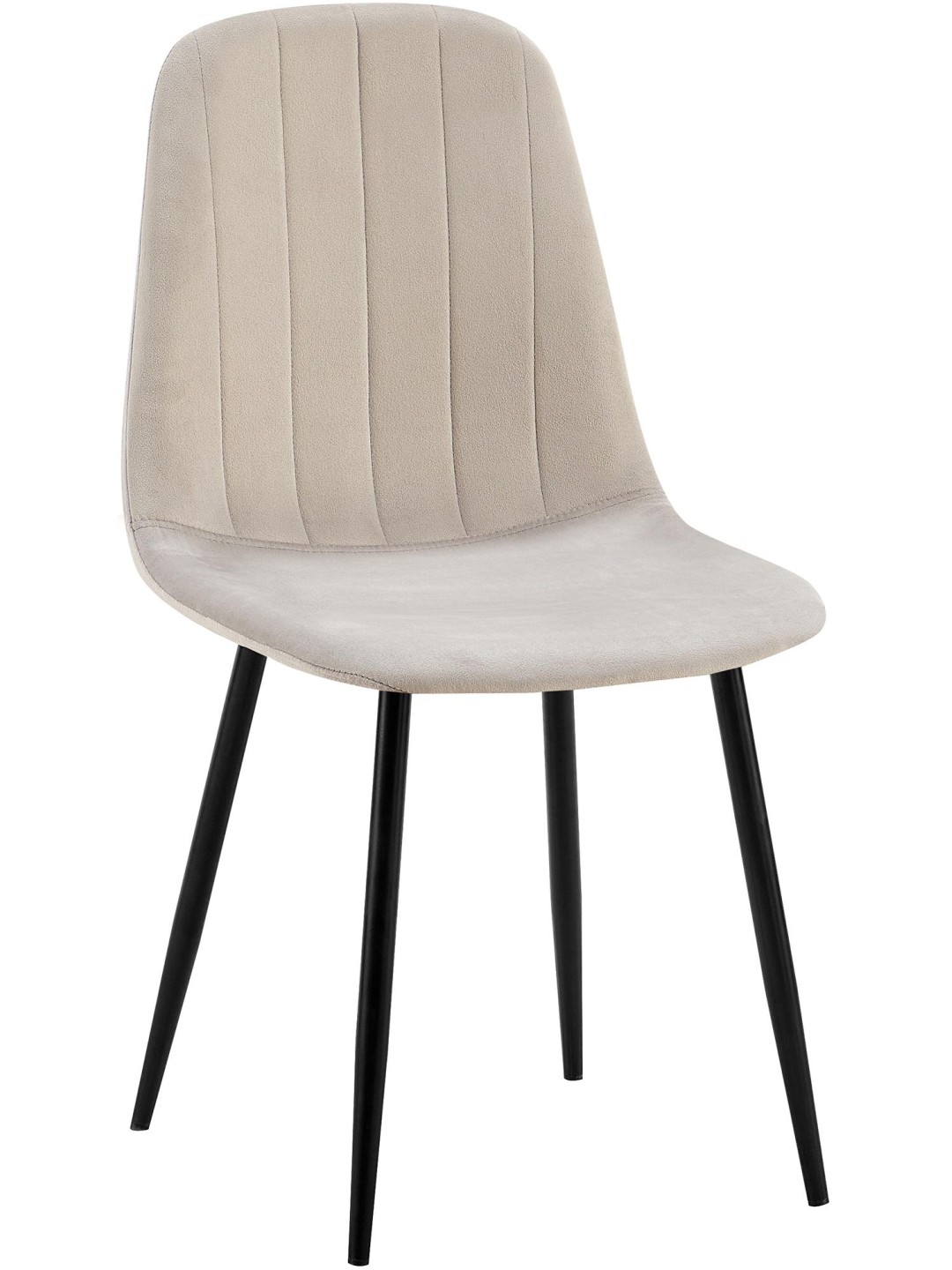 Chaise de salle à manger en velours Baxter, gris