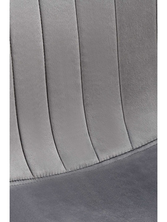 Chaise de salle à manger en velours Baxter, gris foncé Chaise de salle à manger en velours Baxter, gris foncé