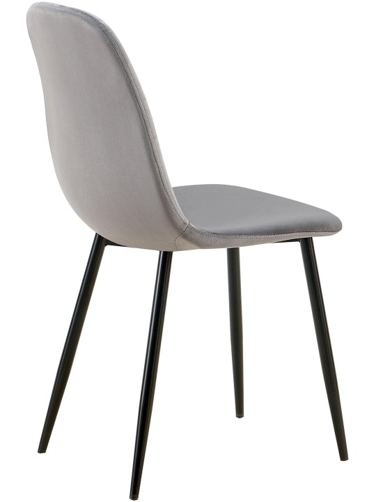 Chaise de salle à manger en velours Baxter, gris foncé Chaise de salle à manger en velours Baxter, gris foncé