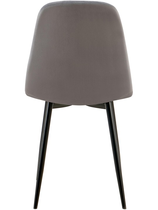 Chaise de salle à manger en velours Baxter, gris foncé Chaise de salle à manger en velours Baxter, gris foncé