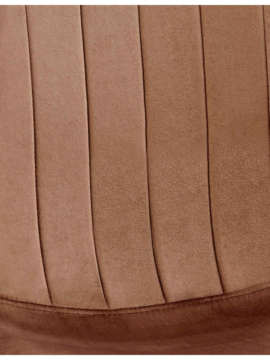 Chaise de salle à manger en velours Baxter, brun