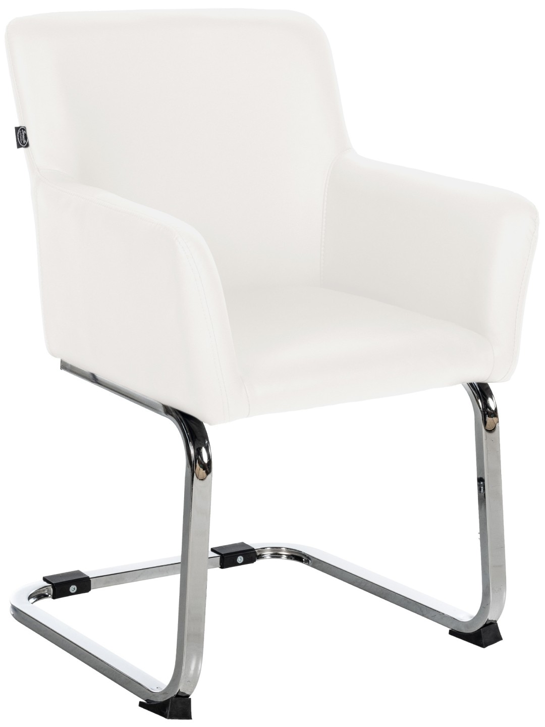 Chaise Puka simili cuir, blanc