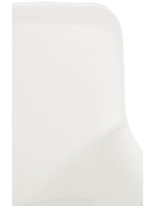 Chaise Puka simili cuir, blanc