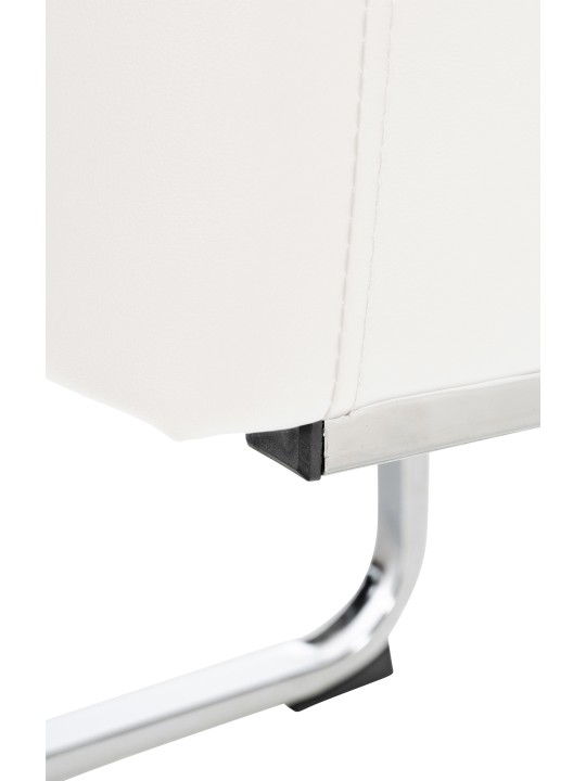 Chaise Puka simili cuir, blanc
