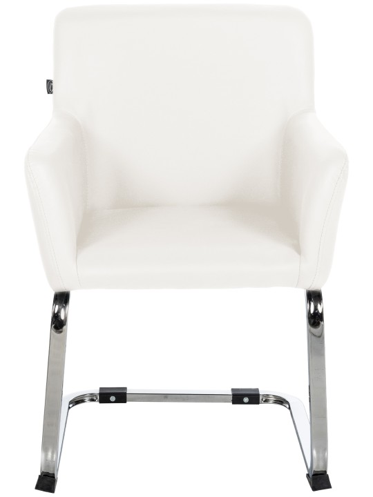 Chaise Puka simili cuir, blanc