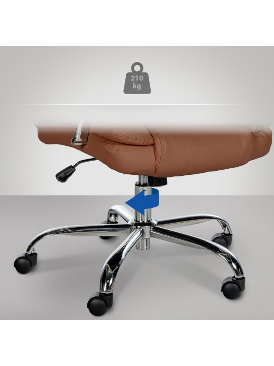 Chaise de bureau BIG Xanthos, brun clair