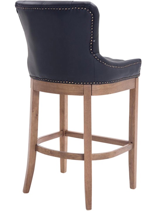 Tabouret de bar Lakewood cuir véritable, clair antique, noir Tabouret de bar Lakewood cuir véritable, clair antique, noir