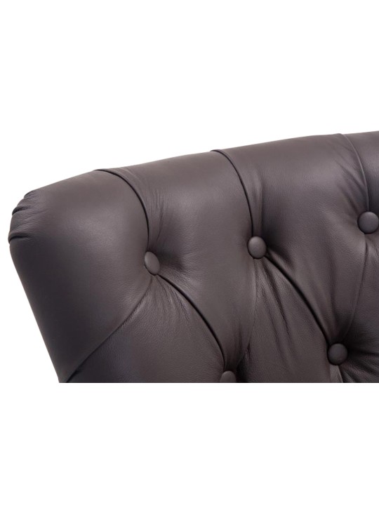 Tabouret de bar Lakewood cuir véritable, clair antique, brun