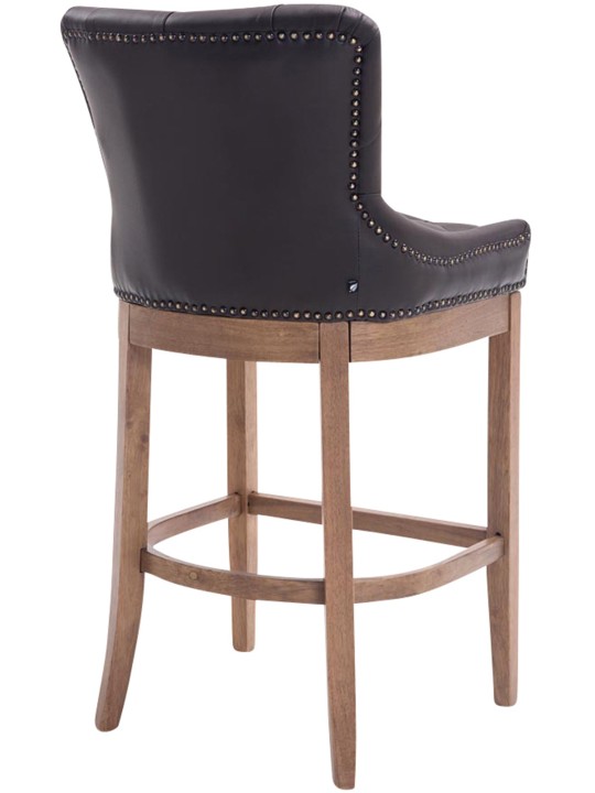 Tabouret de bar Lakewood cuir véritable, clair antique, brun