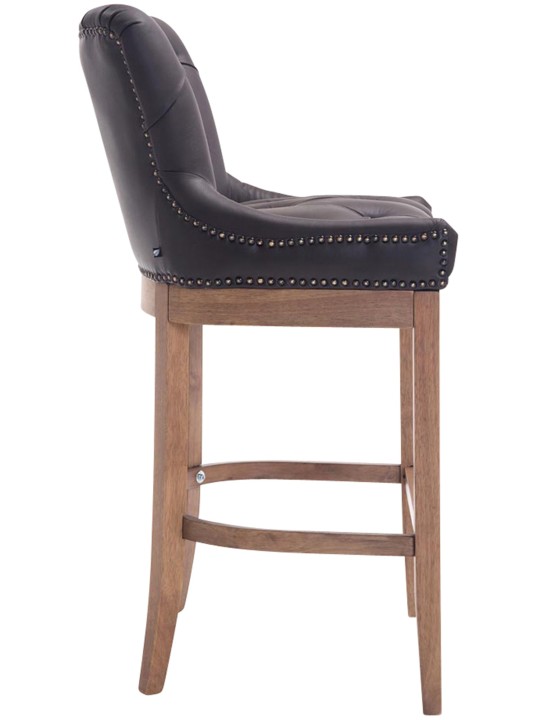 Tabouret de bar Lakewood cuir véritable, clair antique, brun