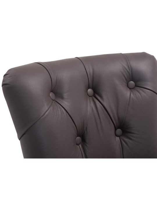 Tabouret de bar Lakewood cuir véritable, antique, brun