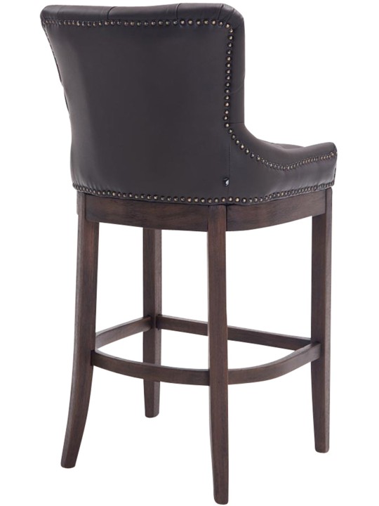 Tabouret de bar Lakewood cuir véritable, antique, brun