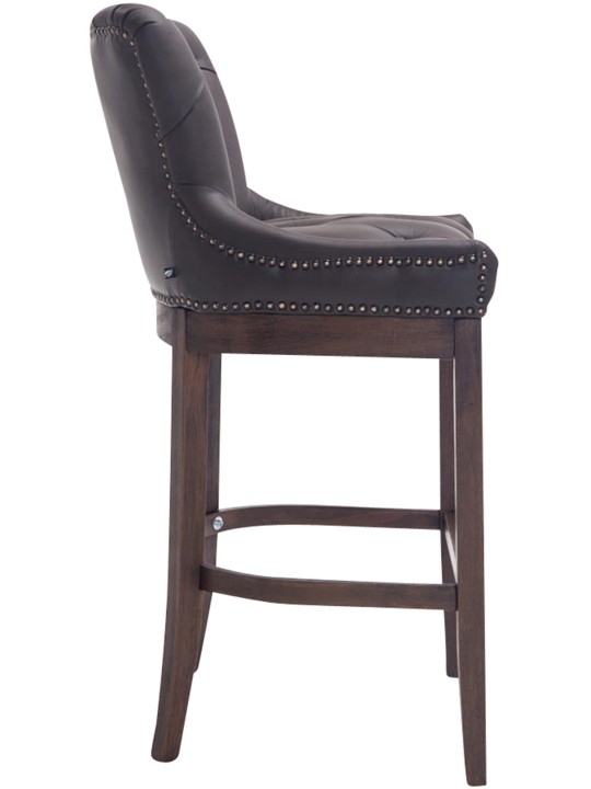 Tabouret de bar Lakewood cuir véritable, antique, brun