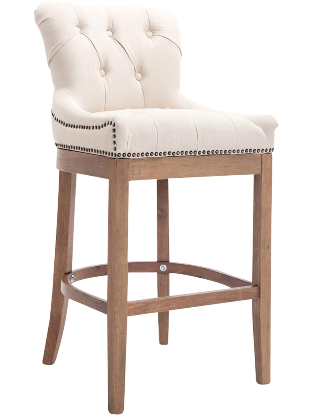 Tabouret de bar Lakewood tissu, antique clair, crème