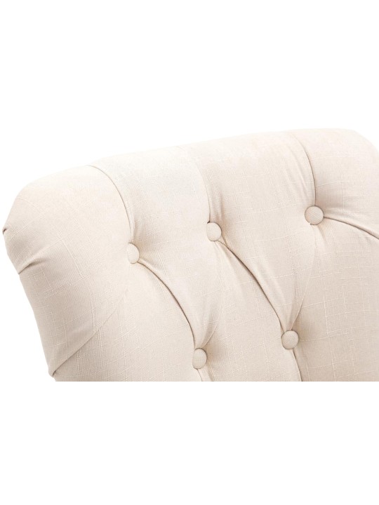 Tabouret de bar Lakewood tissu, antique clair, crème