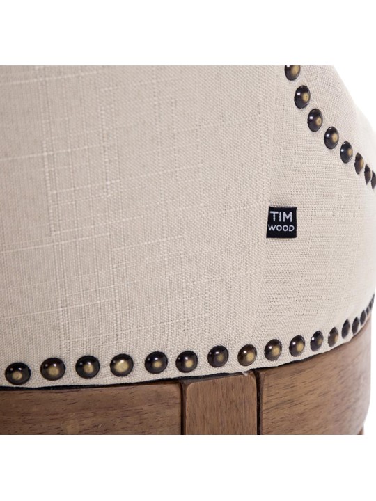 Tabouret de bar Lakewood tissu, antique clair, crème