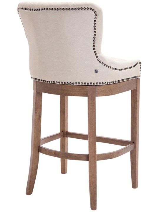Tabouret de bar Lakewood tissu, antique clair, crème