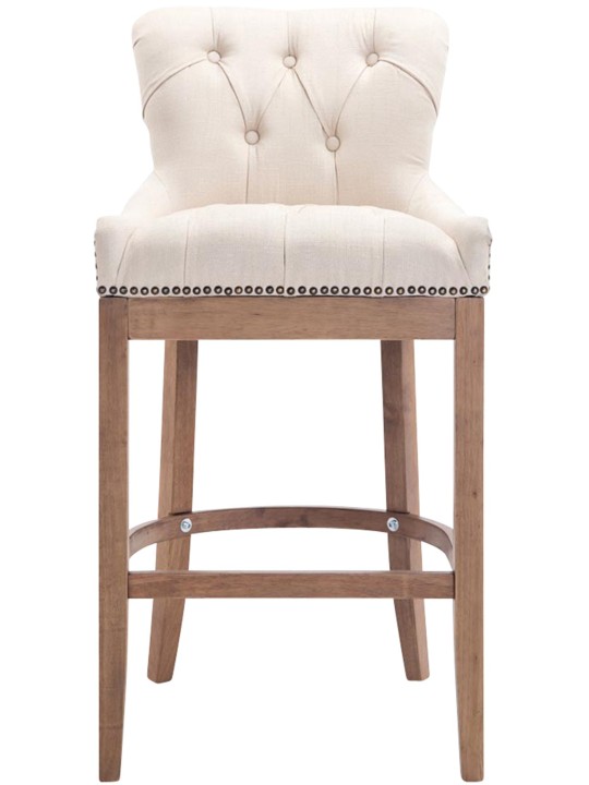 Tabouret de bar Lakewood tissu, antique clair, crème