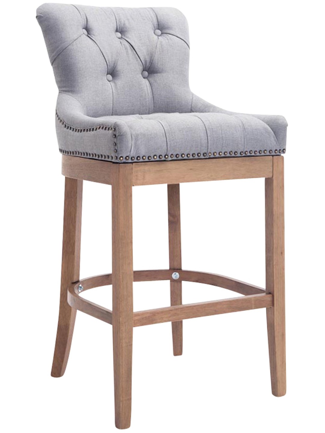 Tabouret de bar Lakewood tissu, antique clair, gris clair