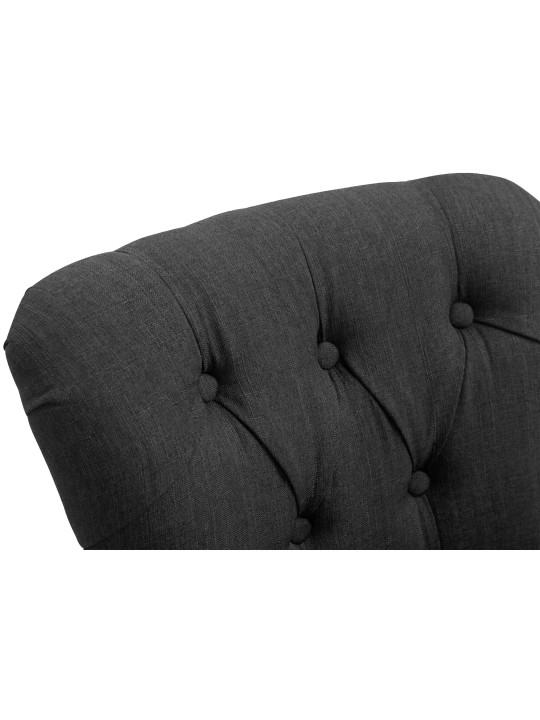 Tabouret de bar Lakewood tissu, antique clair, gris foncé