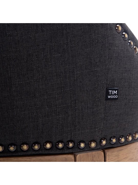 Tabouret de bar Lakewood tissu, antique clair, gris foncé