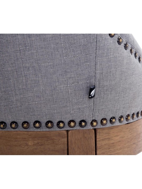 Tabouret de bar Lakewood tissu, antique clair, gris clair Tabouret de bar Lakewood tissu, antique clair, gris clair