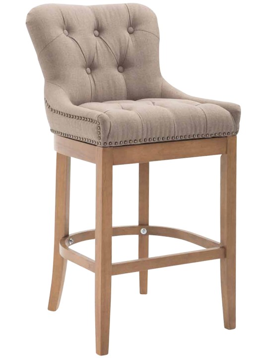 Tabouret de bar Lakewood tissu, antique clair, taupe