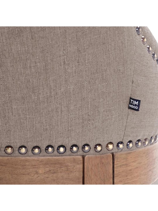 Tabouret de bar Lakewood tissu, antique clair, taupe