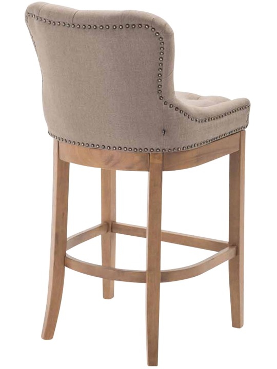 Tabouret de bar Lakewood tissu, antique clair, taupe