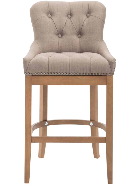 Tabouret de bar Lakewood tissu, antique clair, taupe