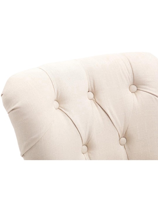 Tabouret de bar Lakewood en tissu, antique, crème