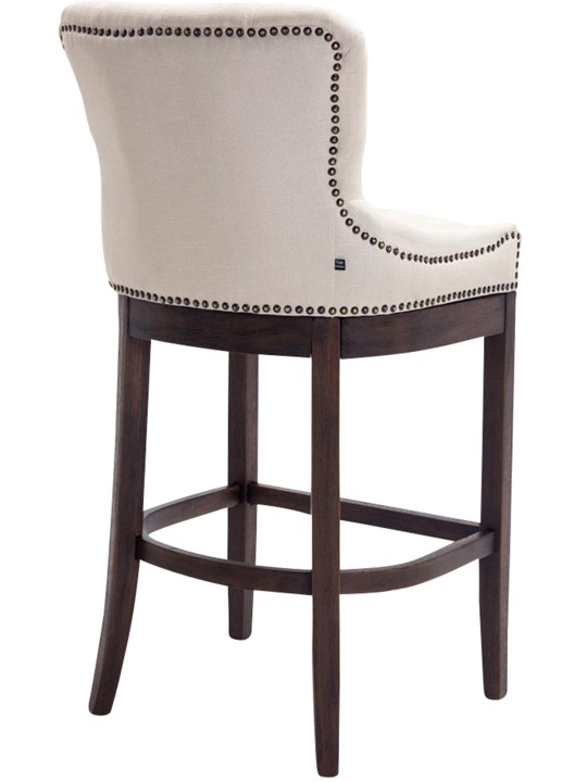 Tabouret de bar Lakewood en tissu, antique, crème