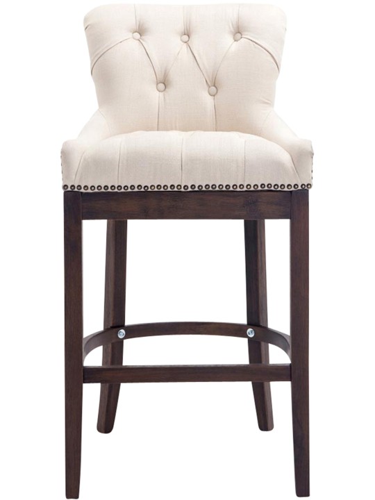 Tabouret de bar Lakewood en tissu, antique, crème