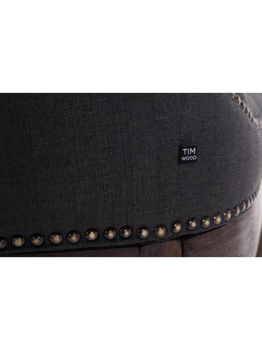 Tabouret de bar Lakewood en tissu, antique, gris foncé