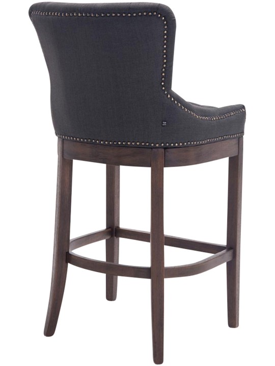 Tabouret de bar Lakewood en tissu, antique, gris foncé