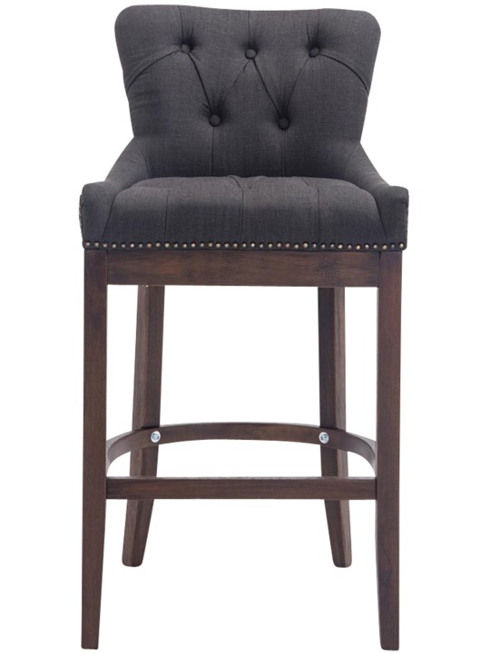 Tabouret de bar Lakewood en tissu, antique, gris foncé