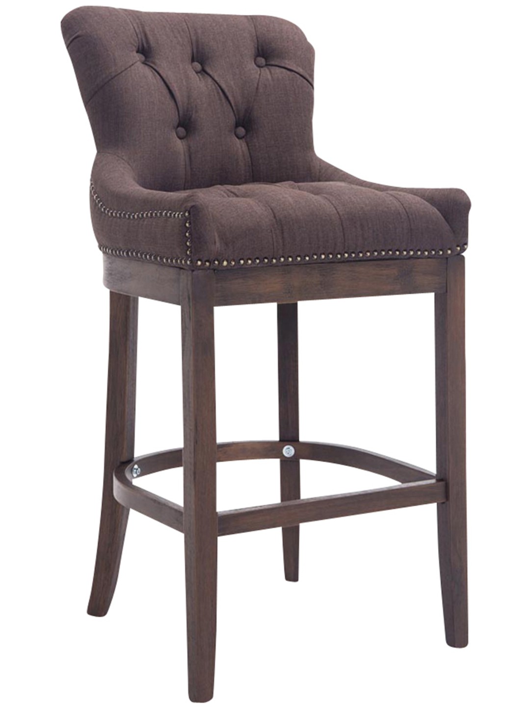 Tabouret de bar Lakewood en tissu, antique, brun