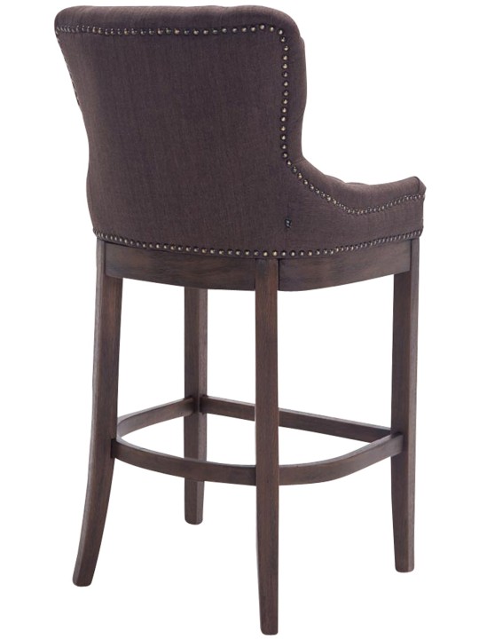 Tabouret de bar Lakewood en tissu, antique, brun