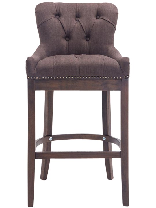 Tabouret de bar Lakewood en tissu, antique, brun