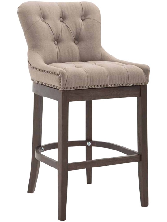 Tabouret de bar Lakewood en tissu, antique, taupe